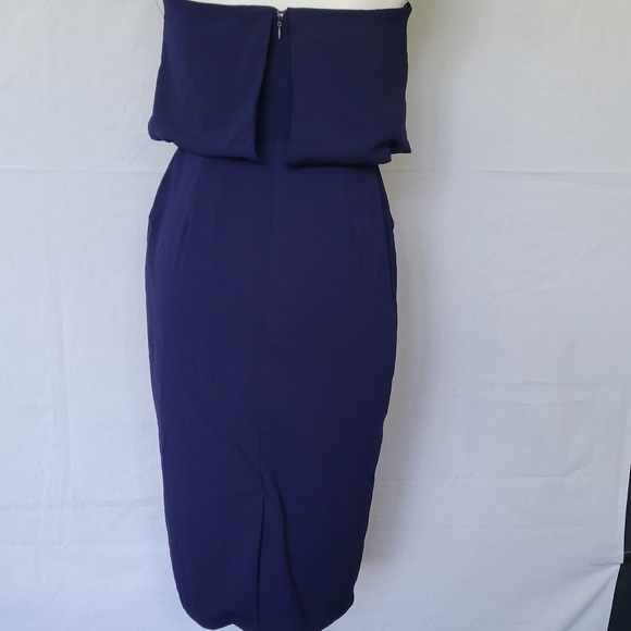 Lulus Lots of Love Navy Blue Strapless Midi Dress - Picture 4 of 7
